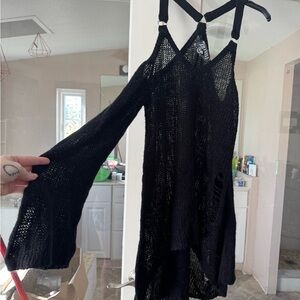 Killstar Black Knit Cover-Up Sweater